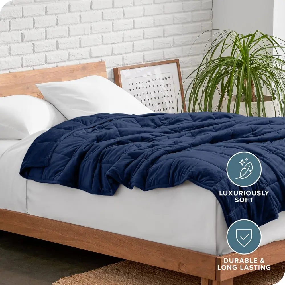 MinkyCloud 17lb Fleece Weighted Blanket