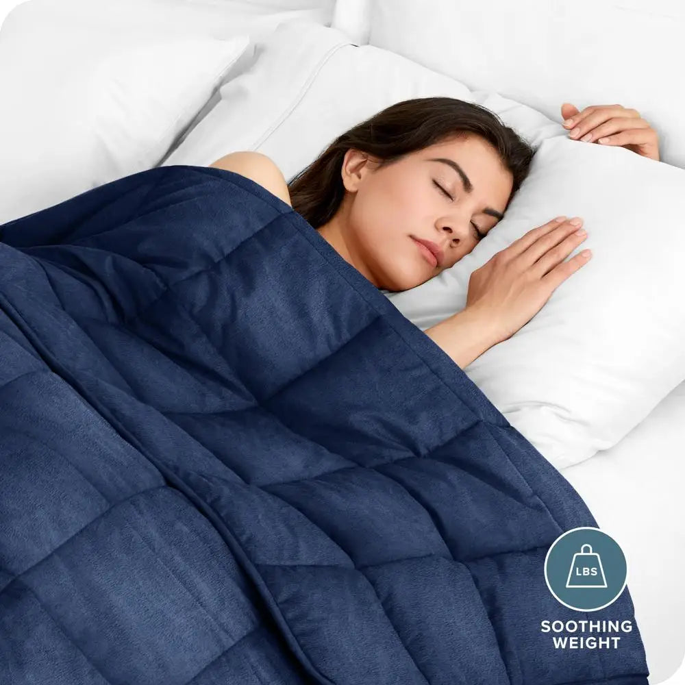 MinkyCloud 17lb Fleece Weighted Blanket